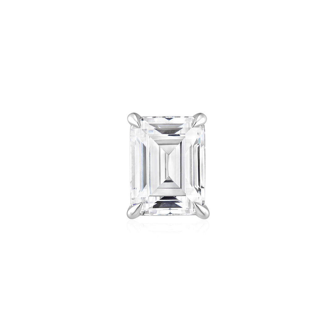 3.24ct Emerald-Cut 4-Prong Basket Setting