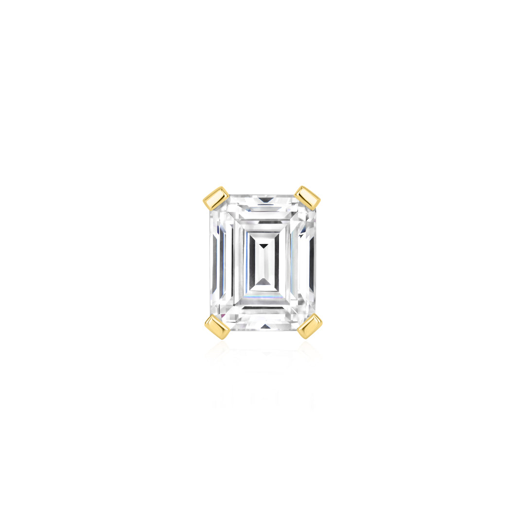 4.6ct Emerald-Cut 4-Prong Hidden Diamond Basket Setting