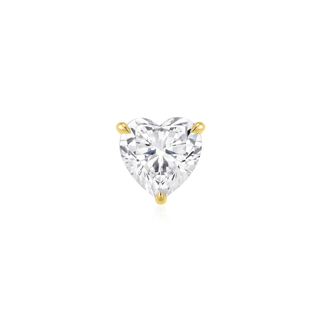 3.5ct Heart-Cut 3-Prong Hidden Diamond Basket Setting