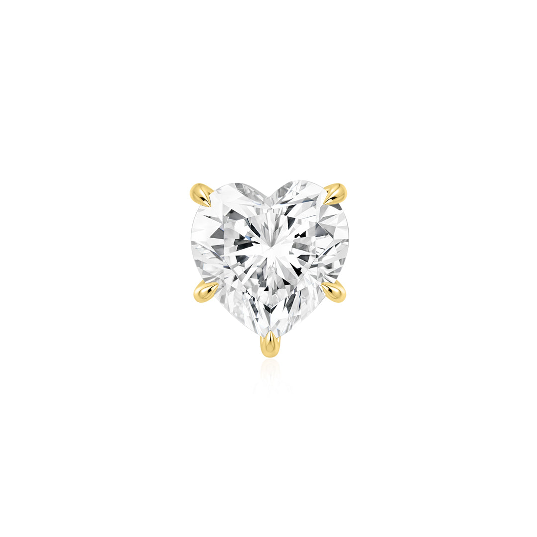 7.15ct Heart-Cut 5-Prong Hidden Diamond Basket Setting