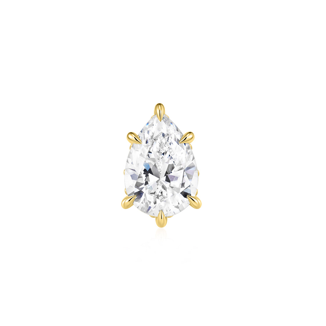 2.5ct Pear 6-Prong Hidden Diamond Basket Setting