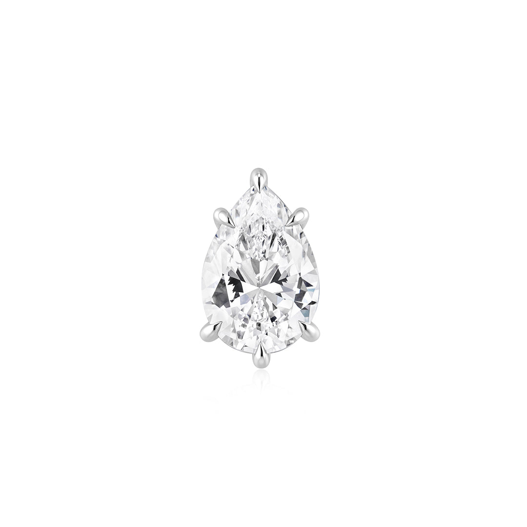 7ct Pear-Cut 6-Prong Hidden Diamond Basket Setting