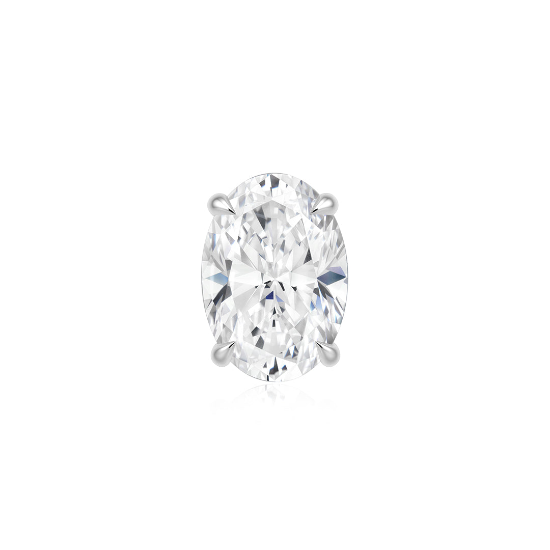 5ct Oval-Cut 4-Prong Hidden Diamond Basket Setting