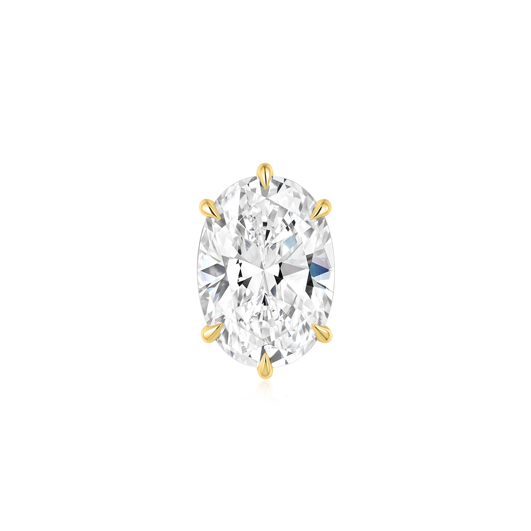 10ct Oval-Cut 6-Prong Shared-Prong Hidden Diamond Basket Setting