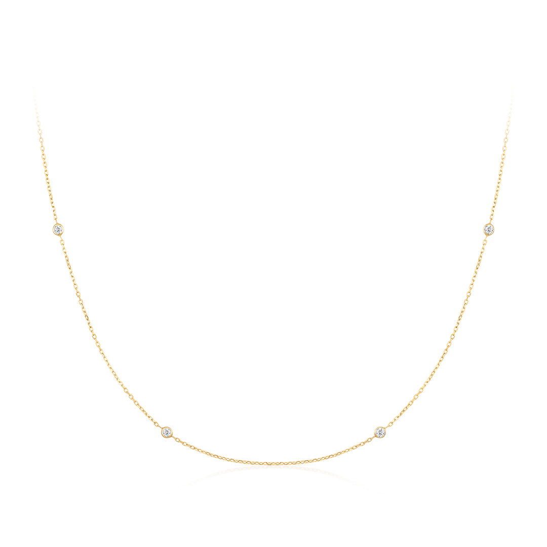 Minimal Lab-Grown Diamond Station Necklace