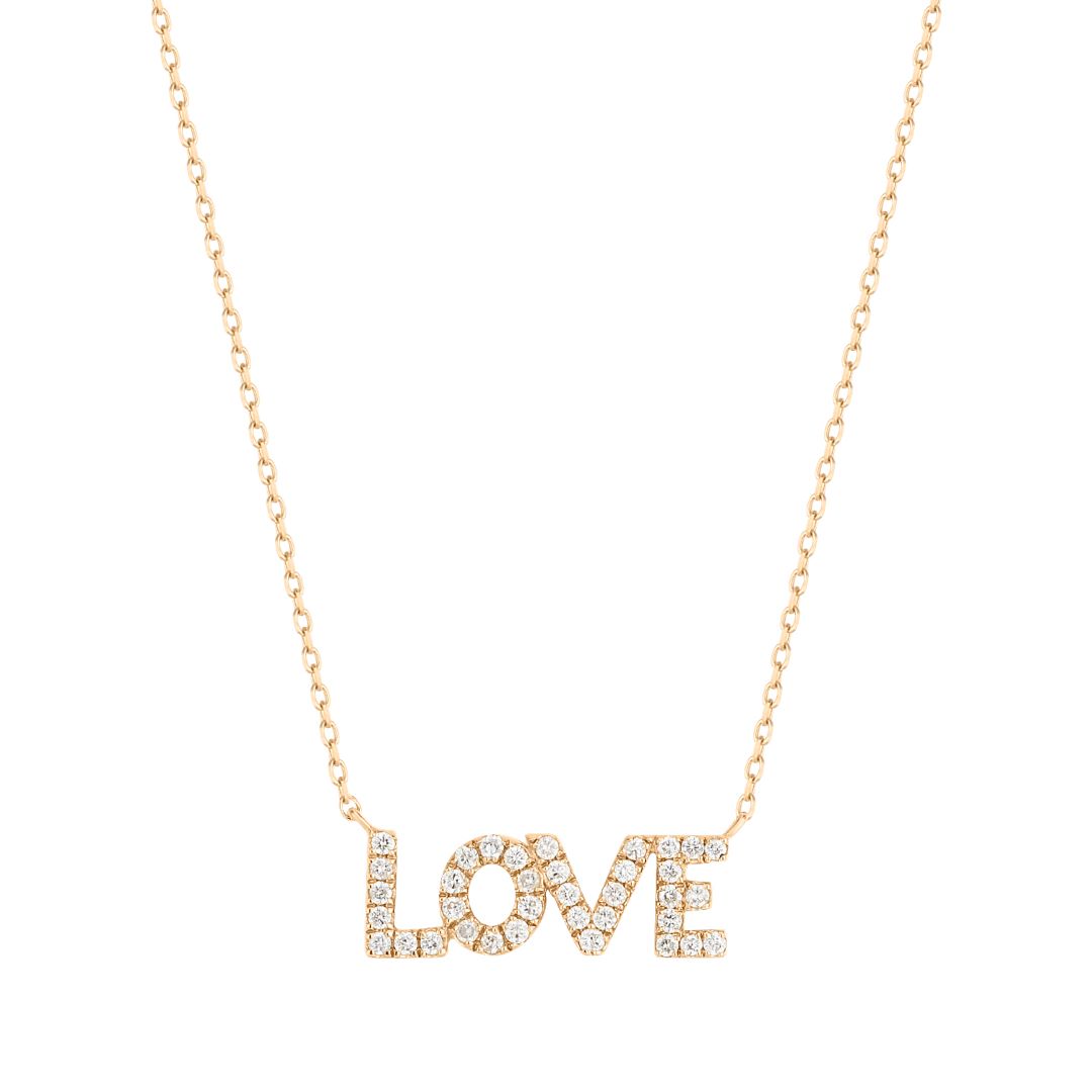 Lab-Grown Diamond LOVE Pendant Necklace