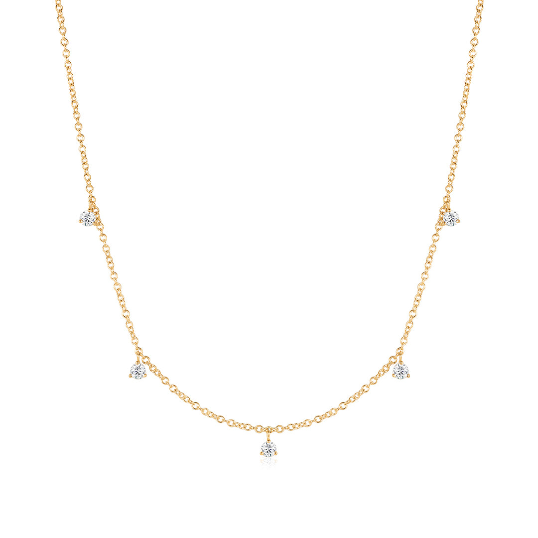 0.3ct Round Lab-Grown Diamond Cross Chain Necklace