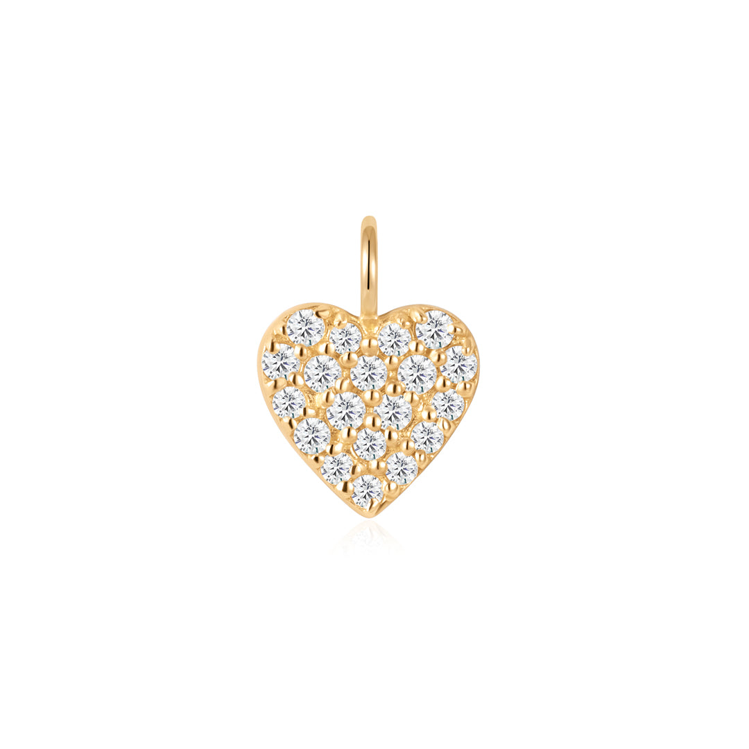 Natural Diamond Personalized Heart Chain Charm