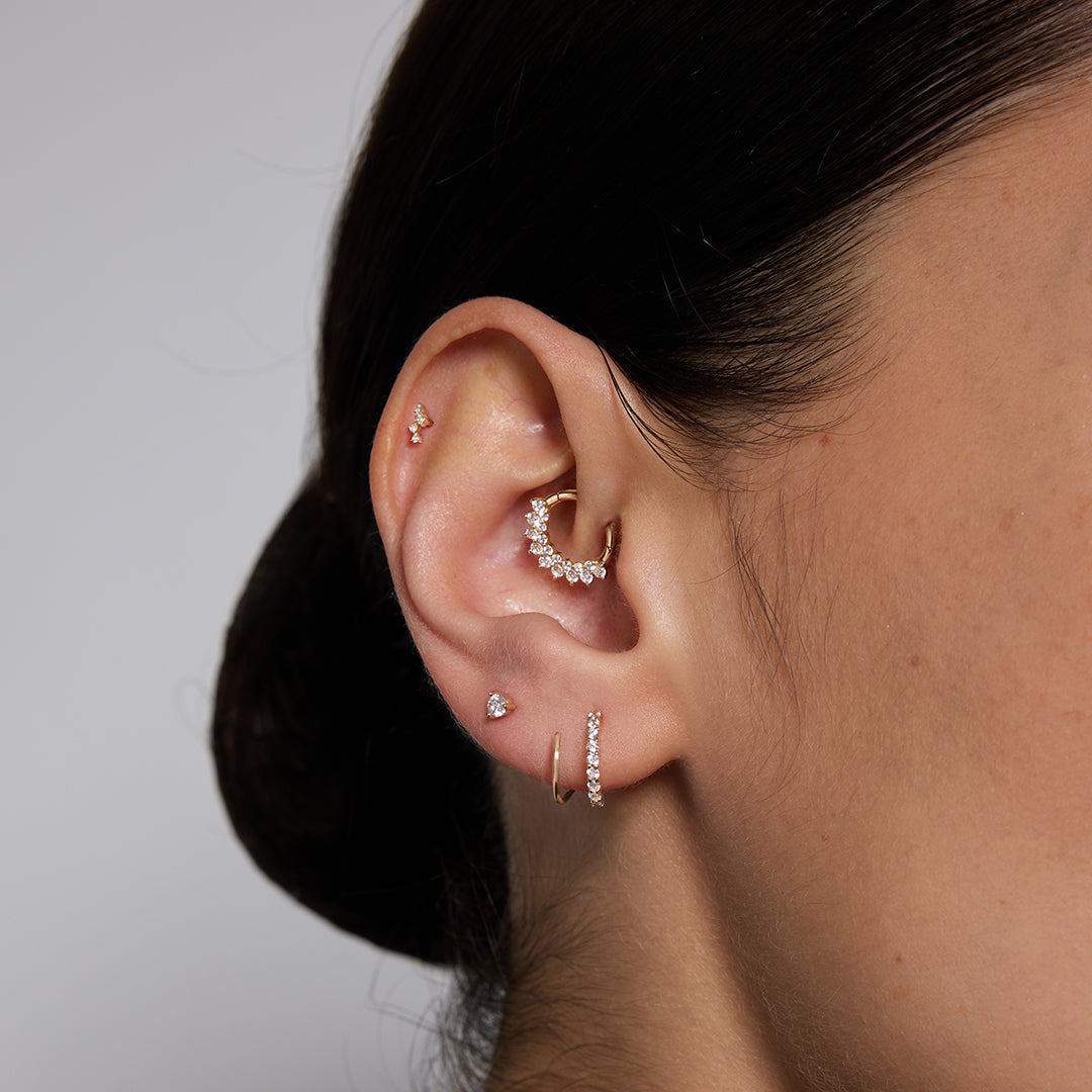 Round Lab-Grown Diamond Solitaire Stud Earring