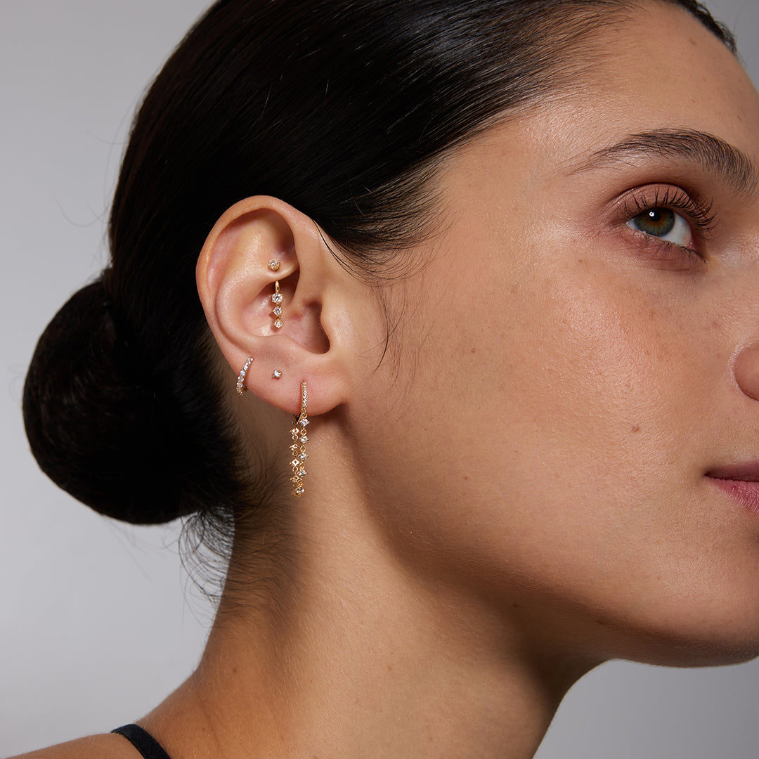 Lab-Grown Diamond Drop Barbell Piercing