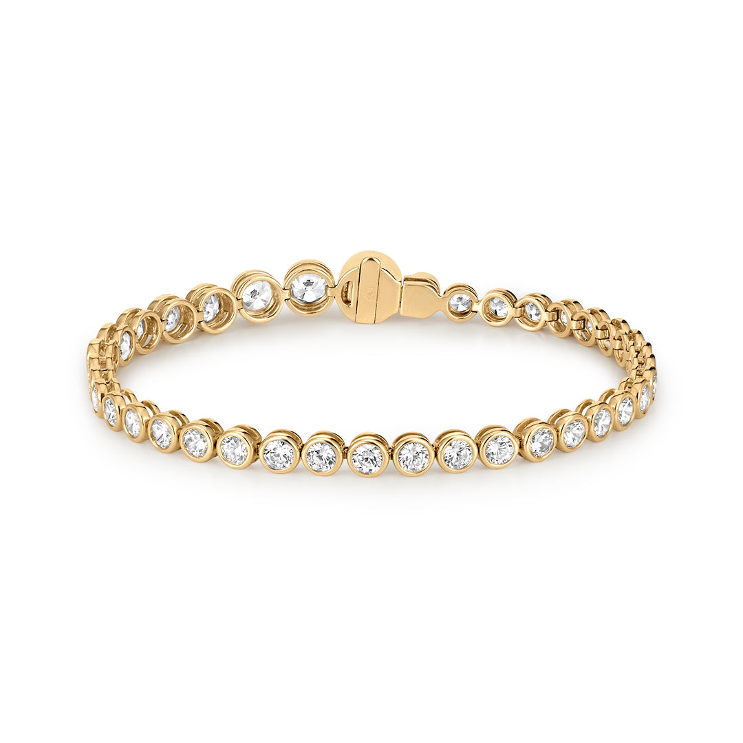 Bezel-Set Round Lab-Grown Diamond Tennis Bracelet