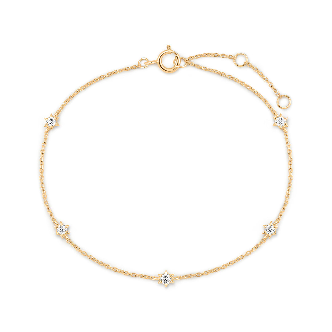 Lab-Grown Diamond Spiked Star Bracelet