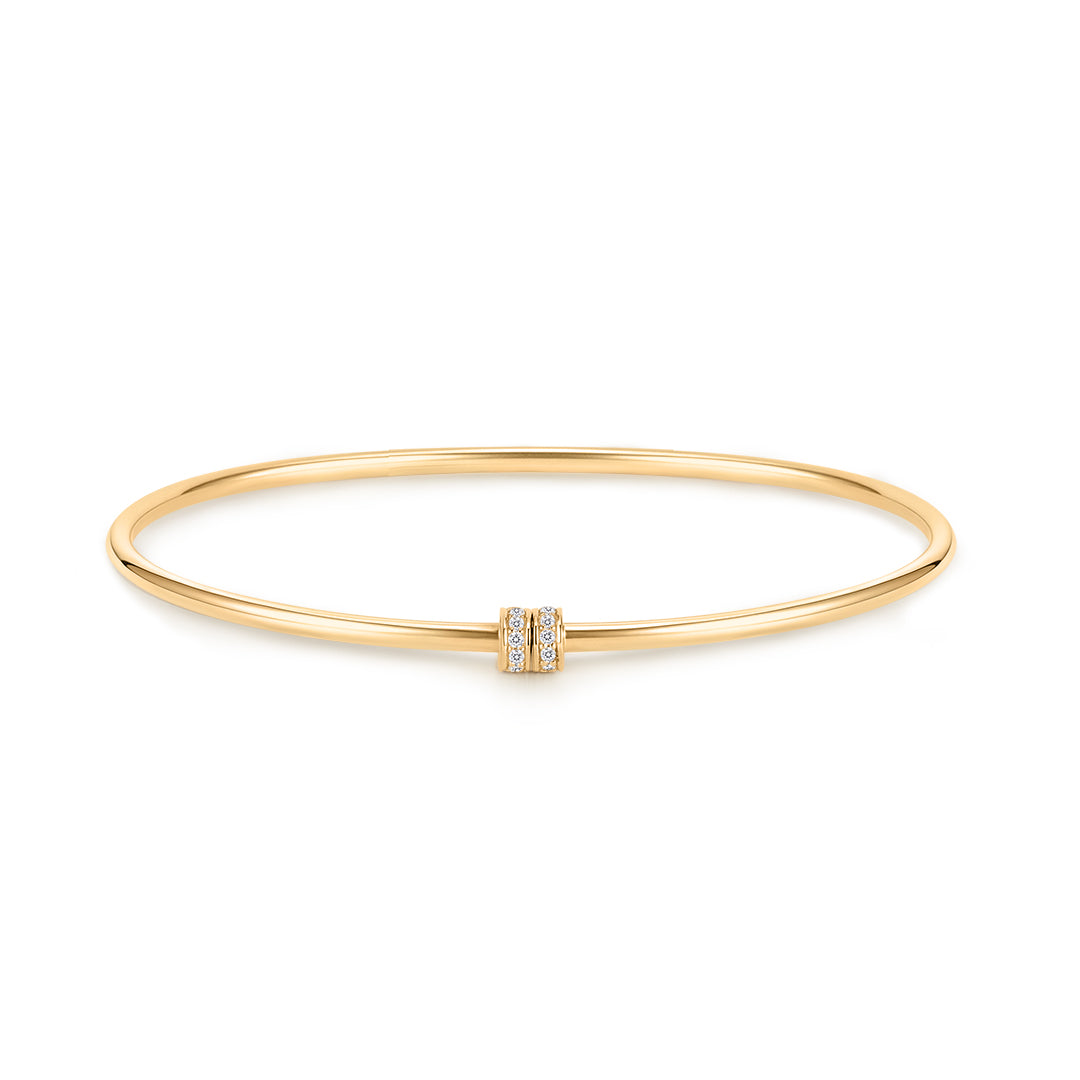 Pavé Spacer Lab-Grown Diamond Bangle