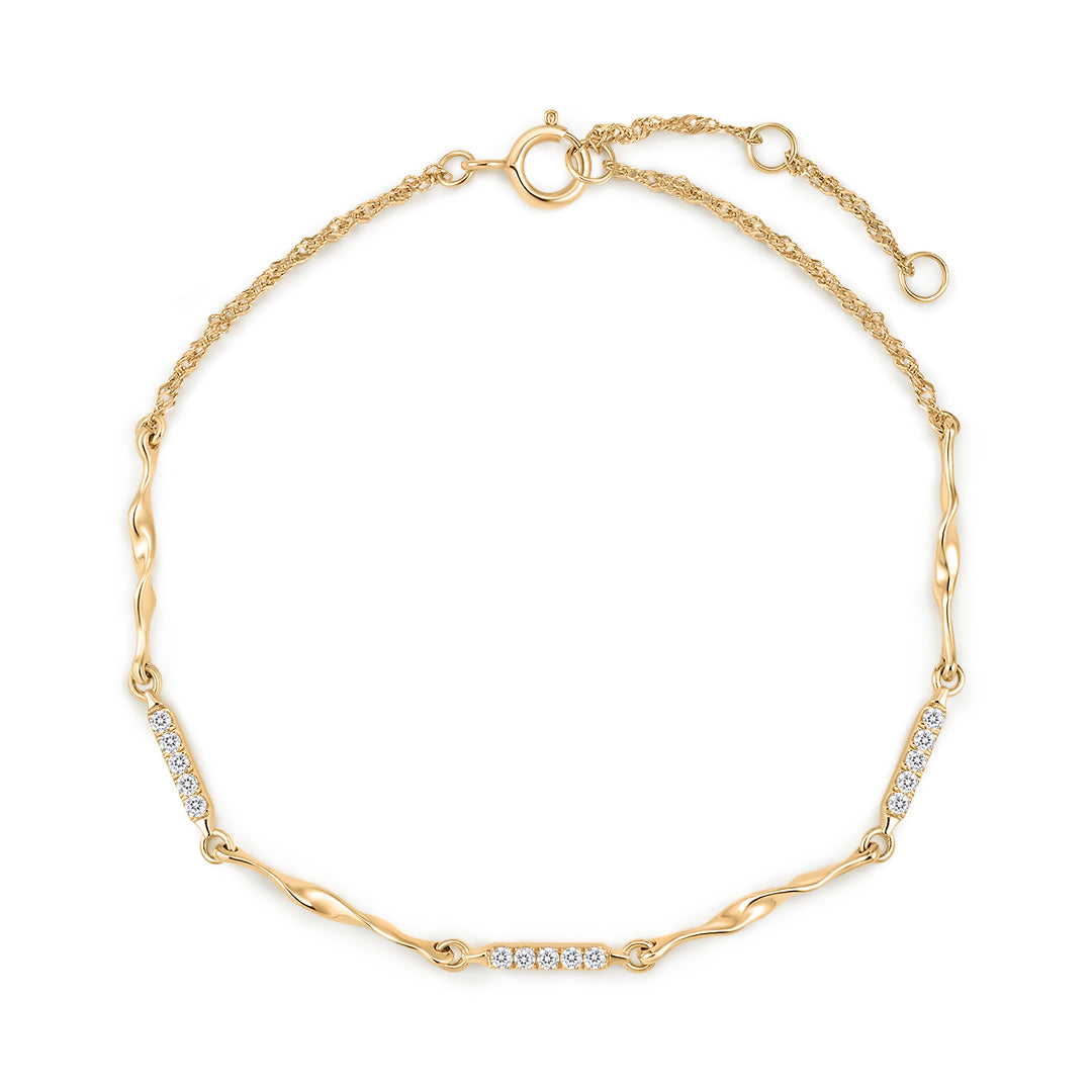 Organic Texture Lab-Grown Diamond Bracelet