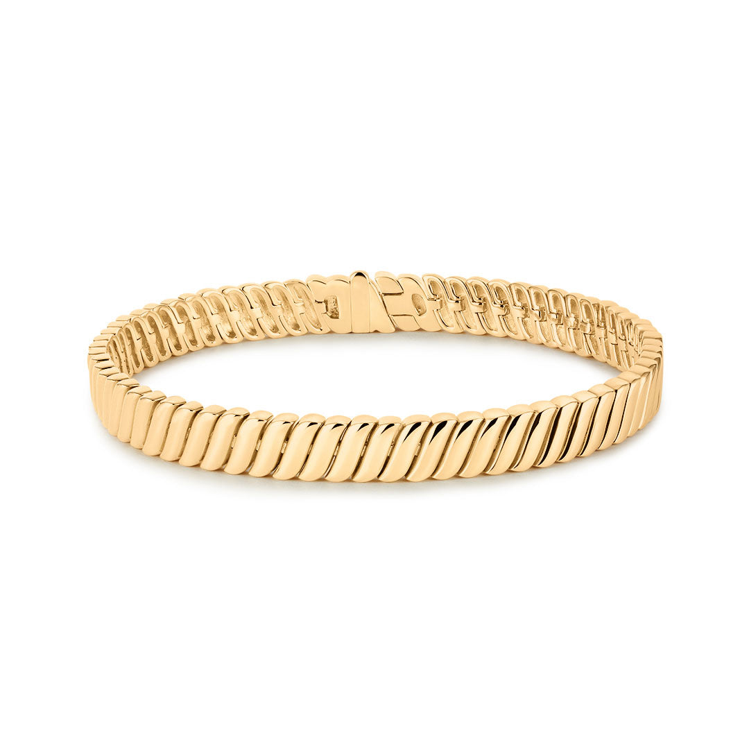 Twisted Link Gold Bracelet