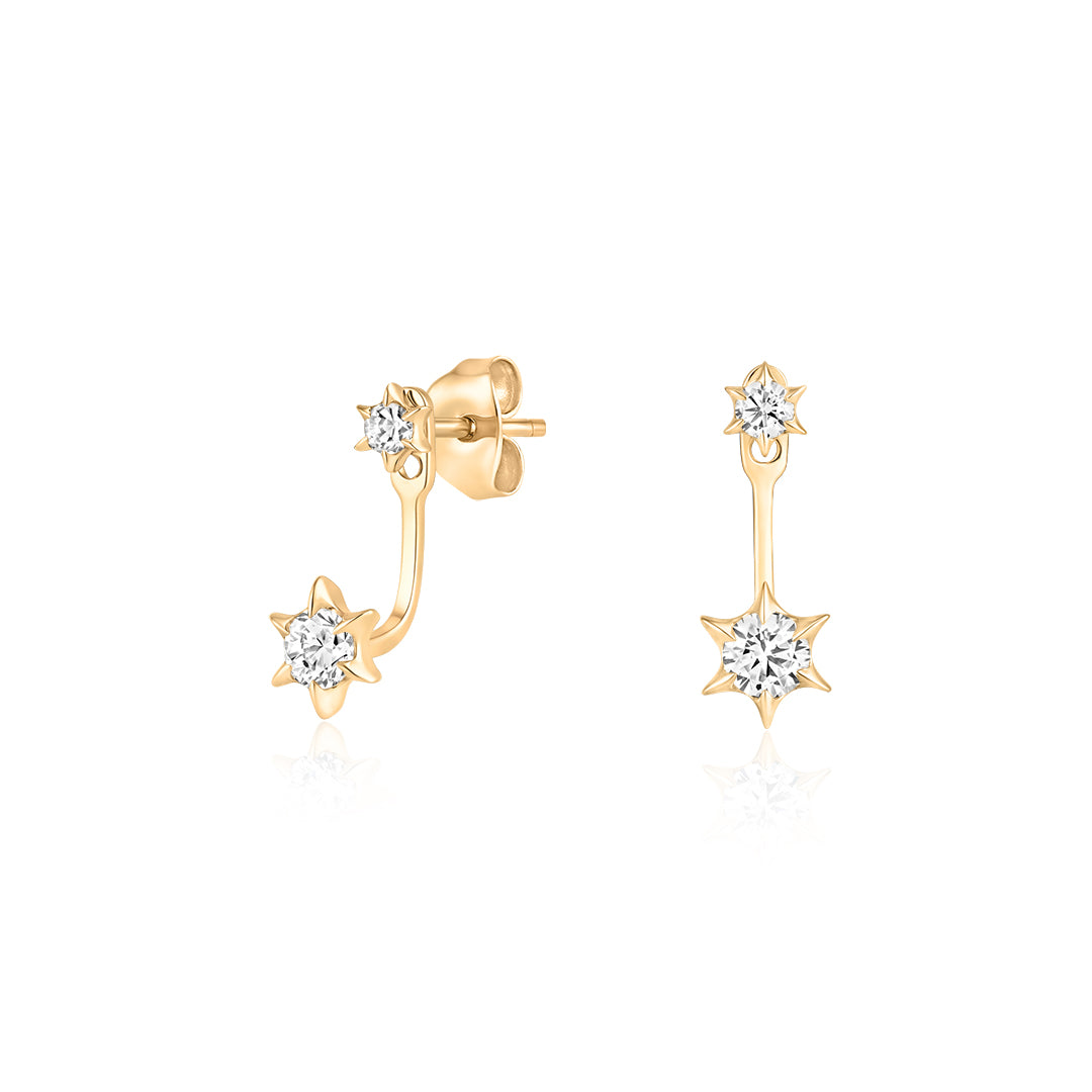 Spiked Star Lab-Grown Diamond Ear Jackets