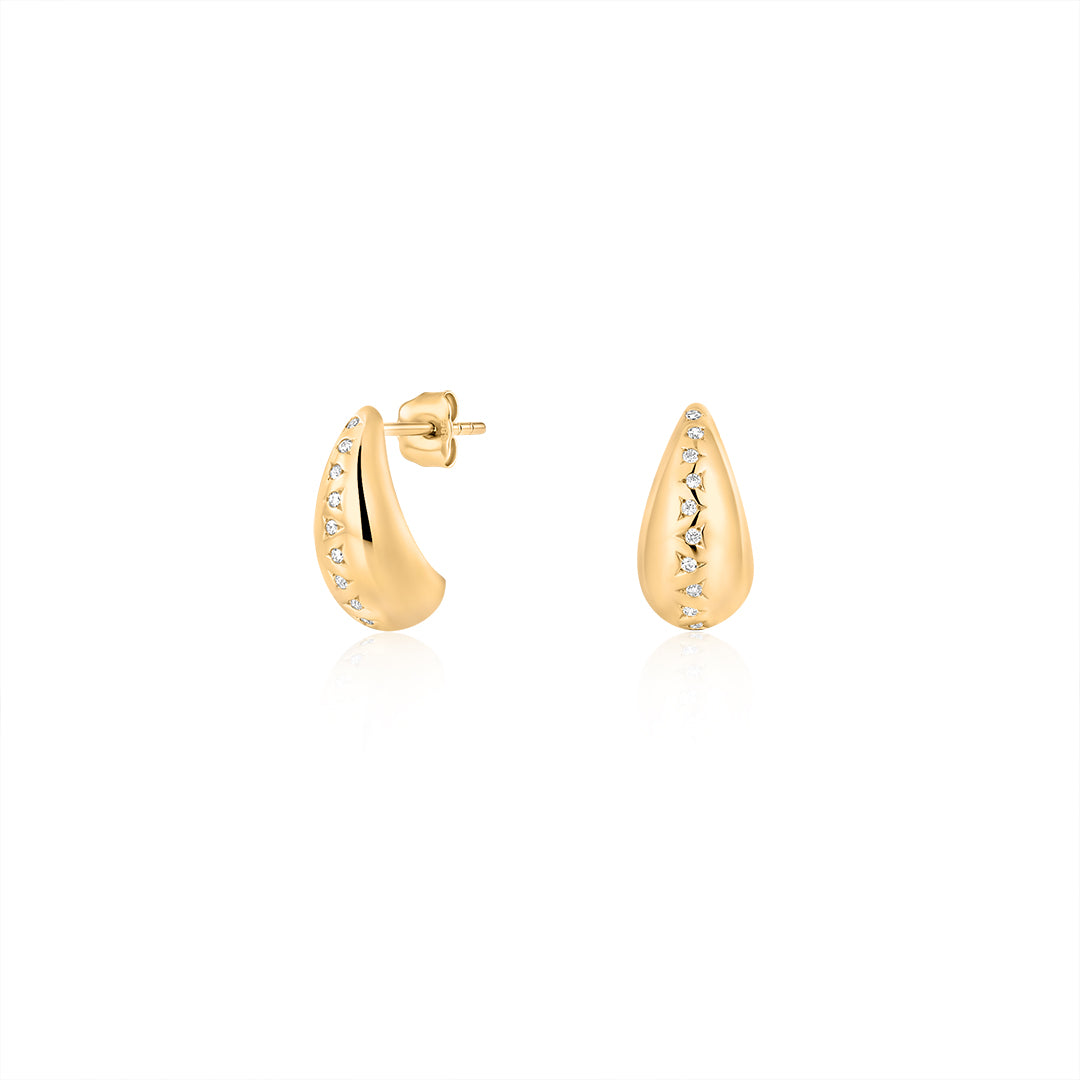 Scattered Starlight Lab Diamond Hoop Earrings