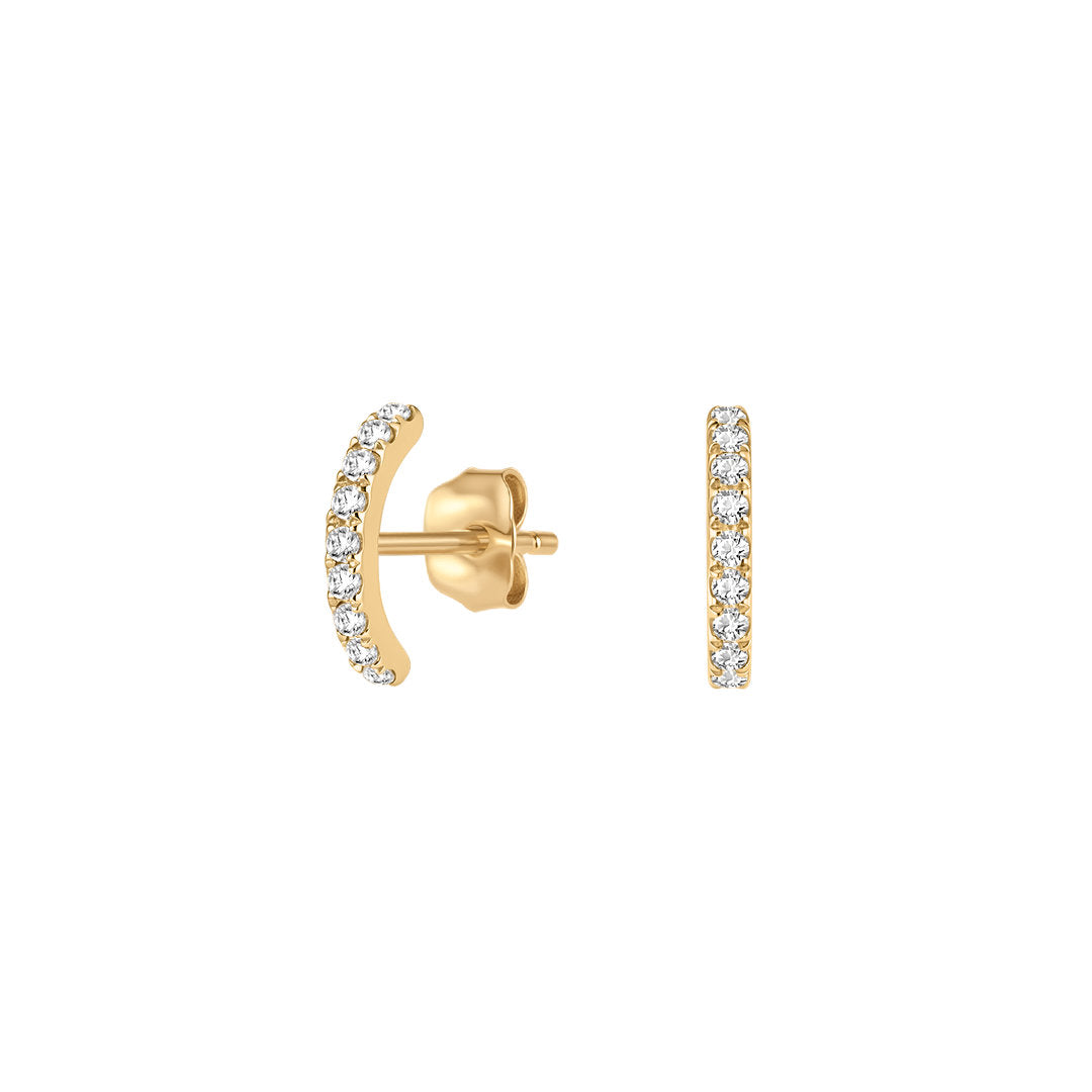 Lab-Grown Diamond Curved Arc Studs