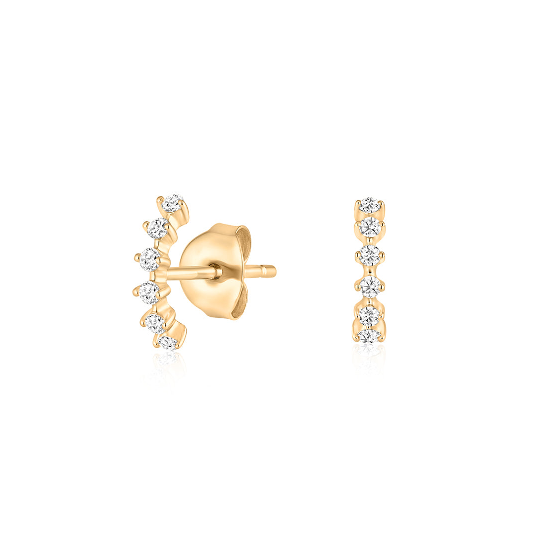 Elegant Lab-Grown Diamond Cluster Huggie Earrings