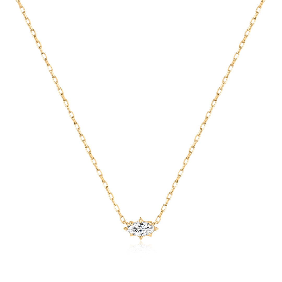 Architectural Marquise Lab Diamond Gothic Pendant