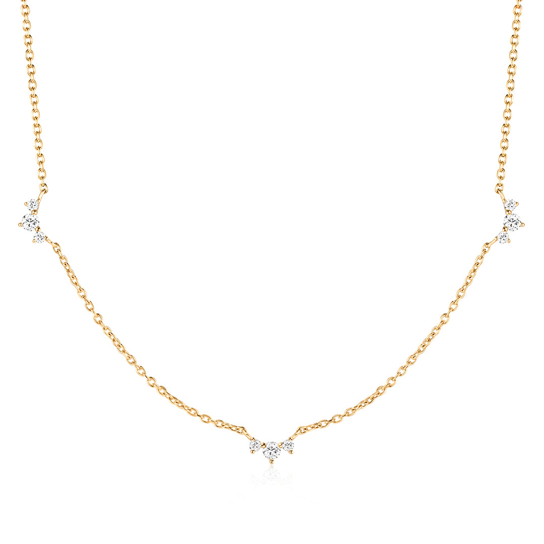 Elegant Lab-Grown Diamond Trio Necklace