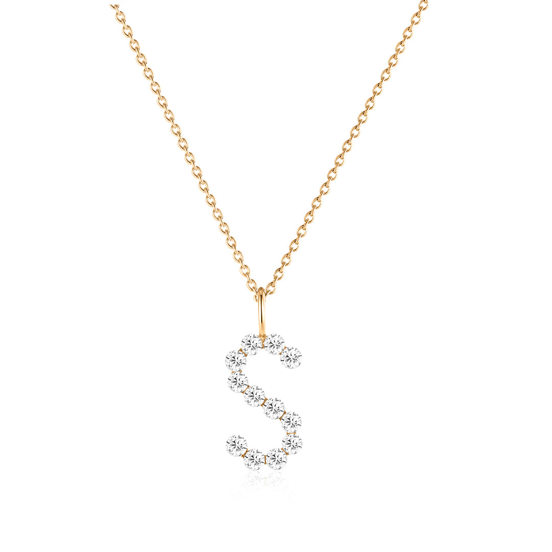 Lab-Grown Diamond Initial S Necklace