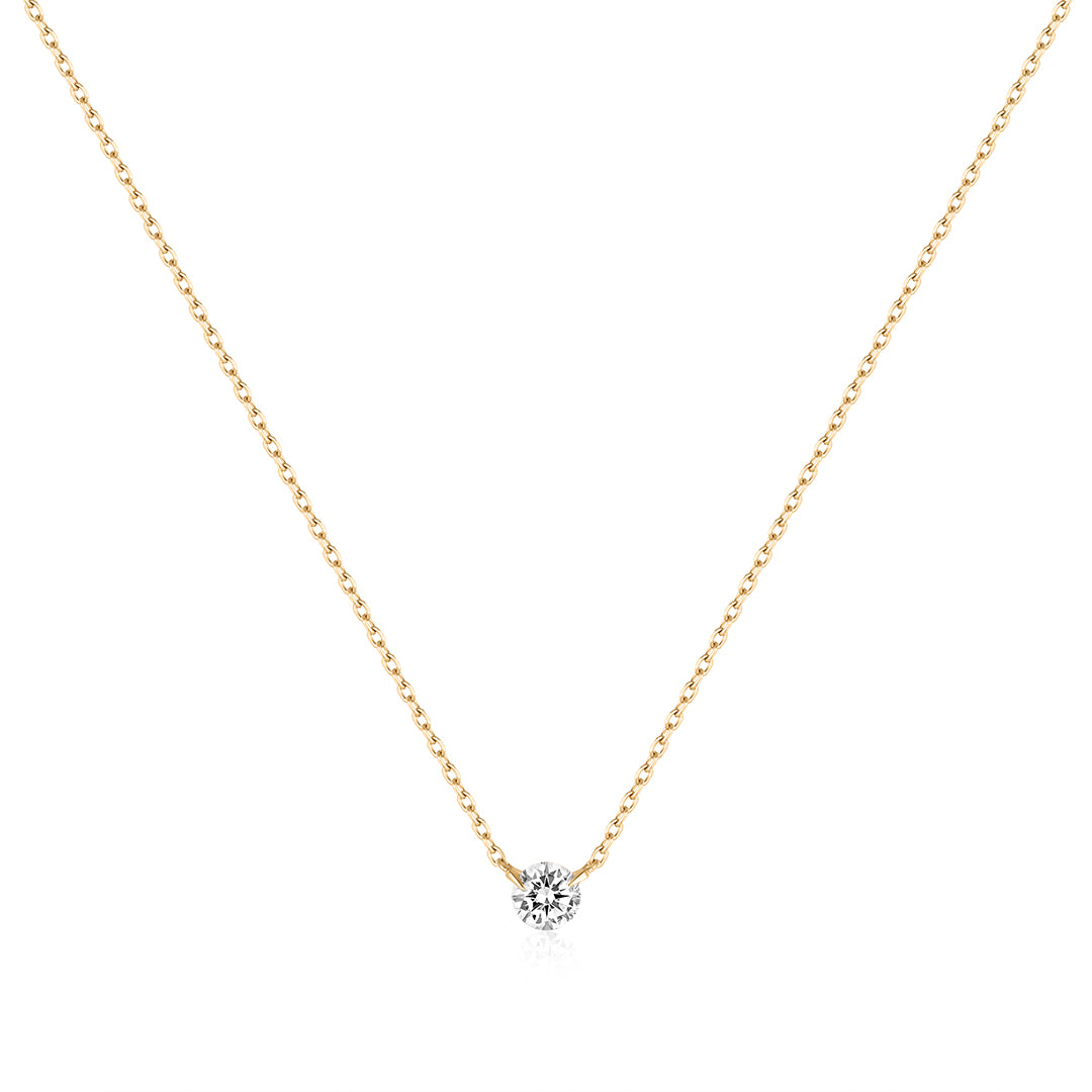 0.2ct Round Lab-Grown Diamond Solitaire Necklace