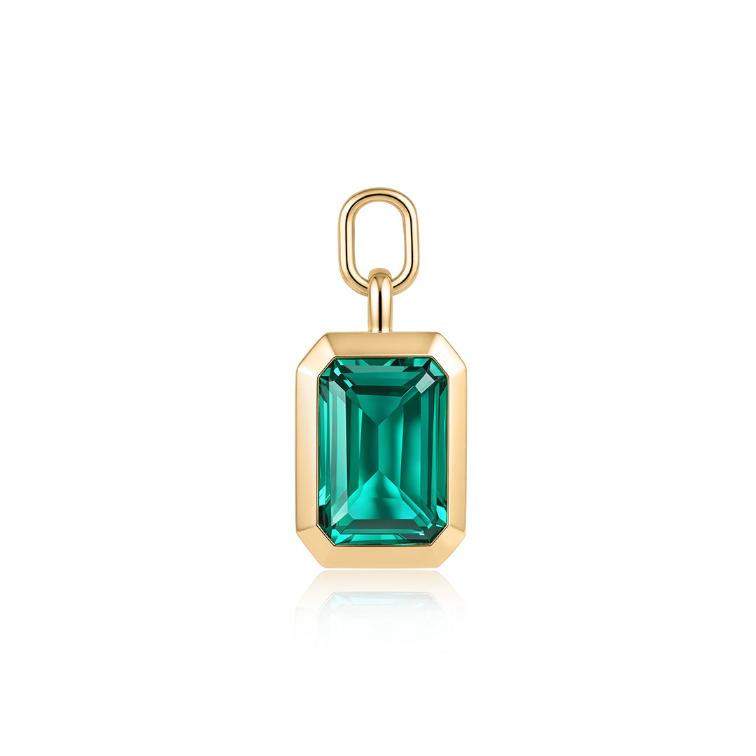 DIY Emerald-Cut Lab-Grown Emerald Charm