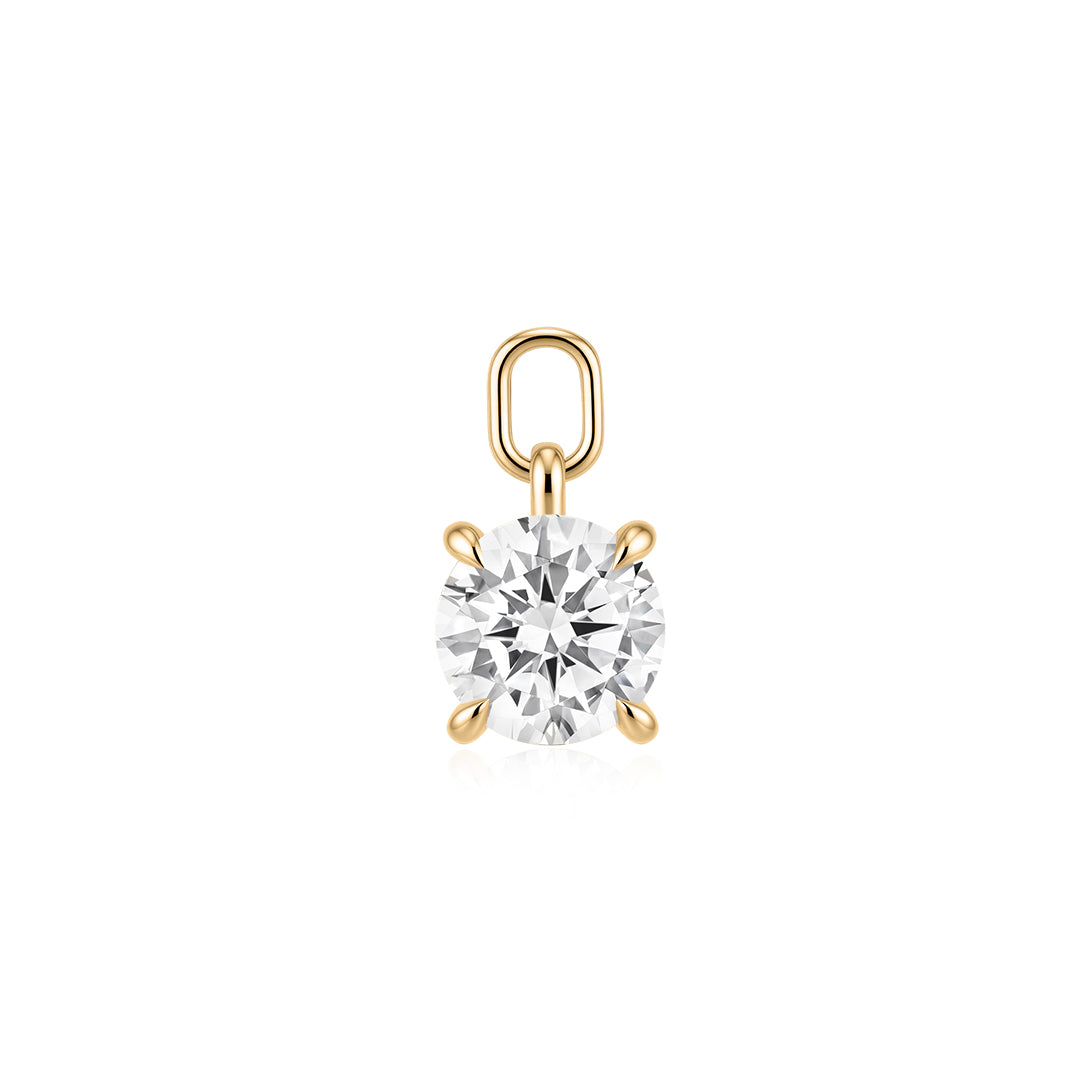 2.1ct Round Lab-Grown Diamond Solitaire Charm