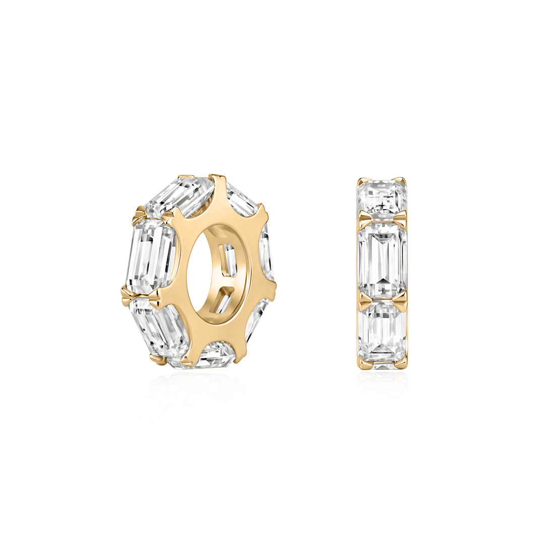 Emerald-Cut Lab-Grown Diamond Pendant Charm