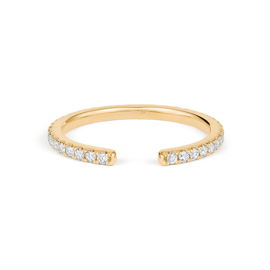 Round Lab-Grown Diamond Cuff Ring