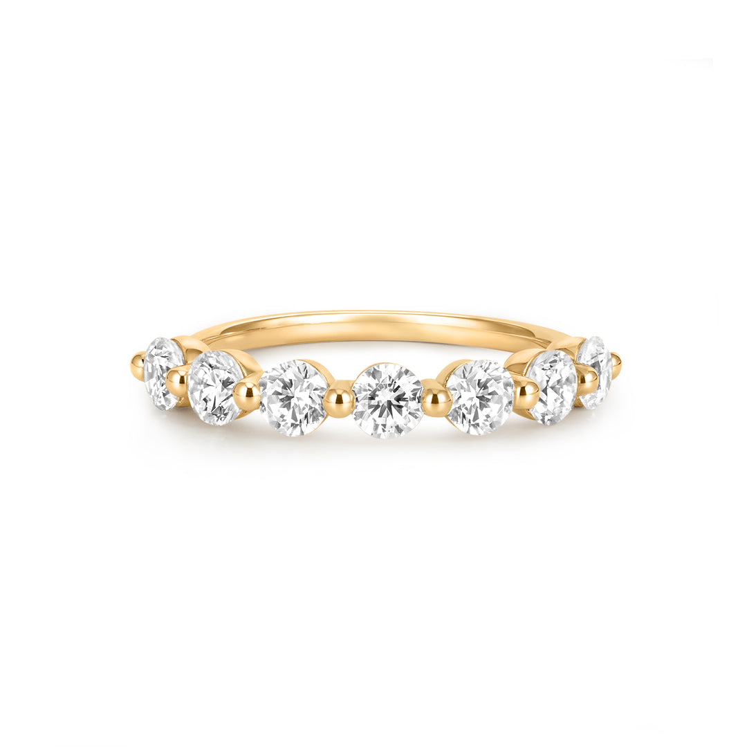 0.805 ct Classic Round Lab-Grown Diamond Half-Eternity Ring