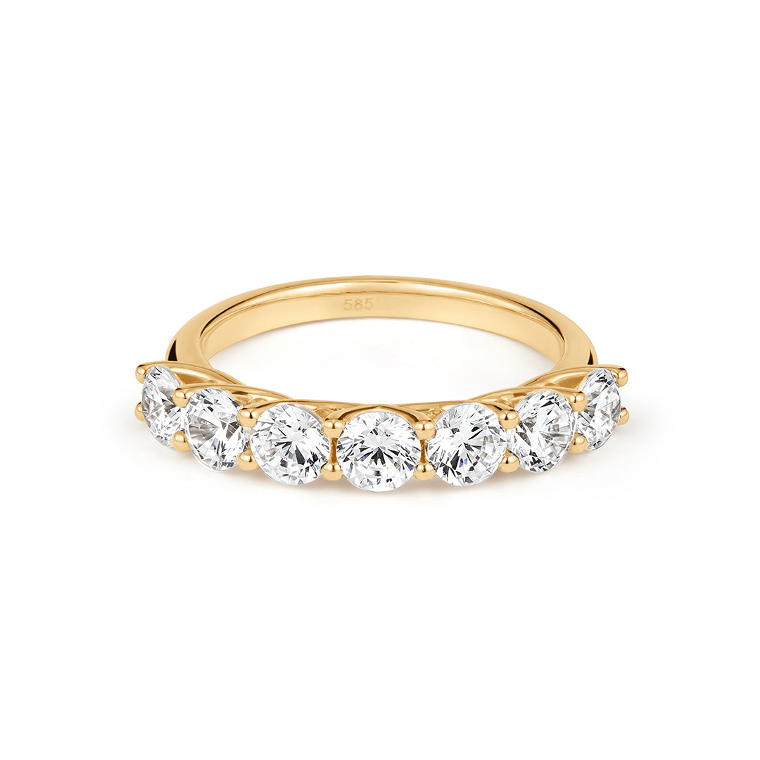 1.75 ct Round Lab-Grown Diamond Half-Eternity Band