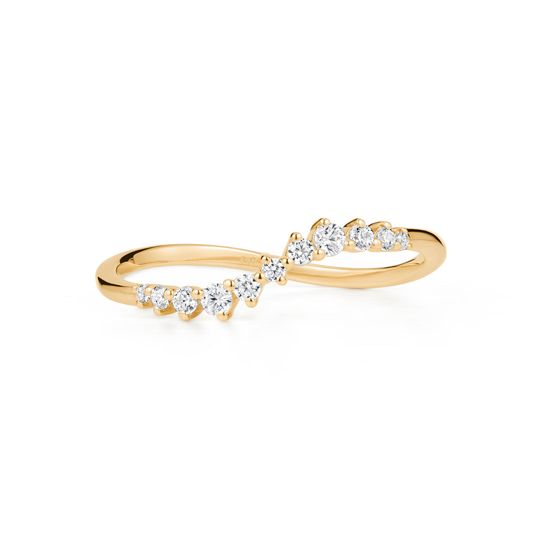 Petite Lab-Grown Diamond Wave Stacking Ring