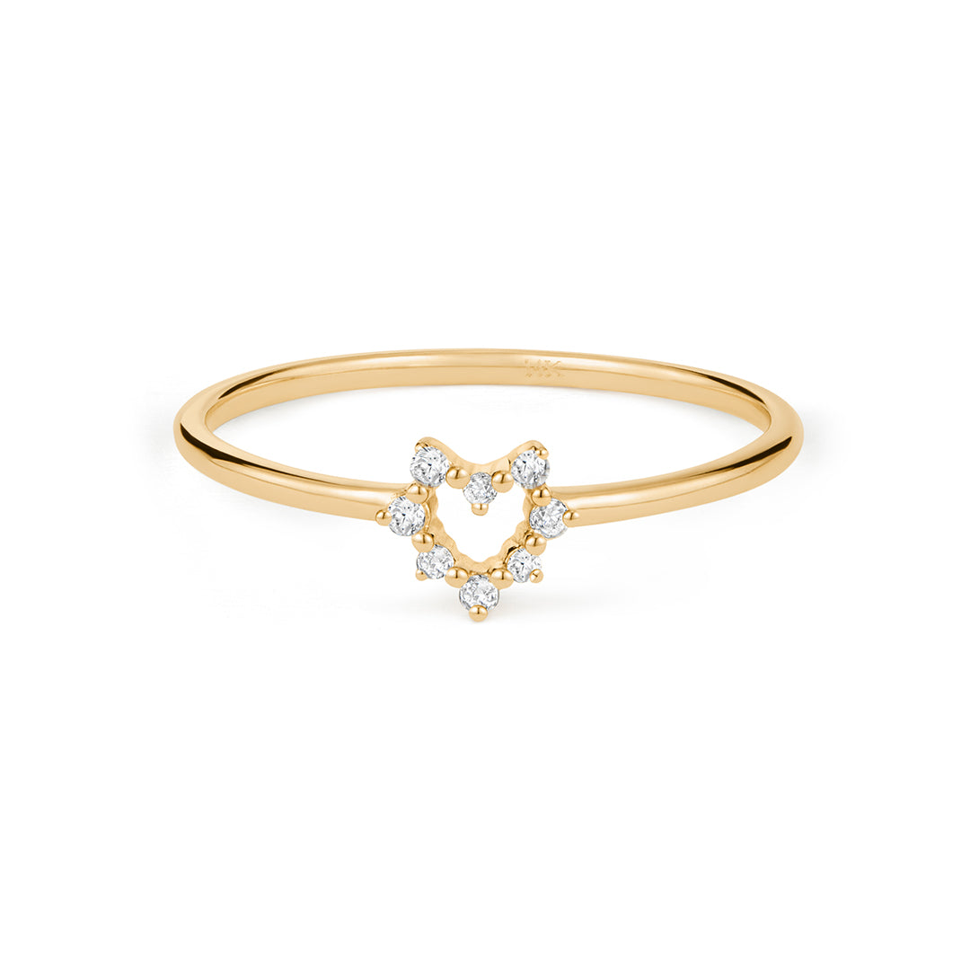 Ornate Heart Lab-Grown Diamond Ring