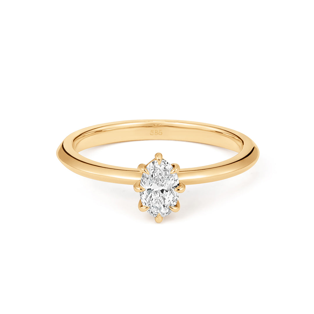 Oval Lab-Grown Diamond Solitaire Engagement Ring