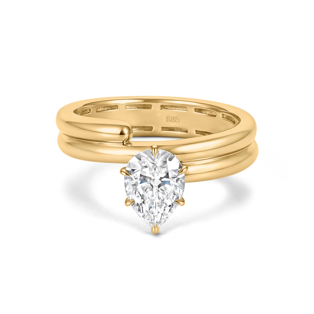Triple Wrap Pear Lab-Grown Diamond Ring