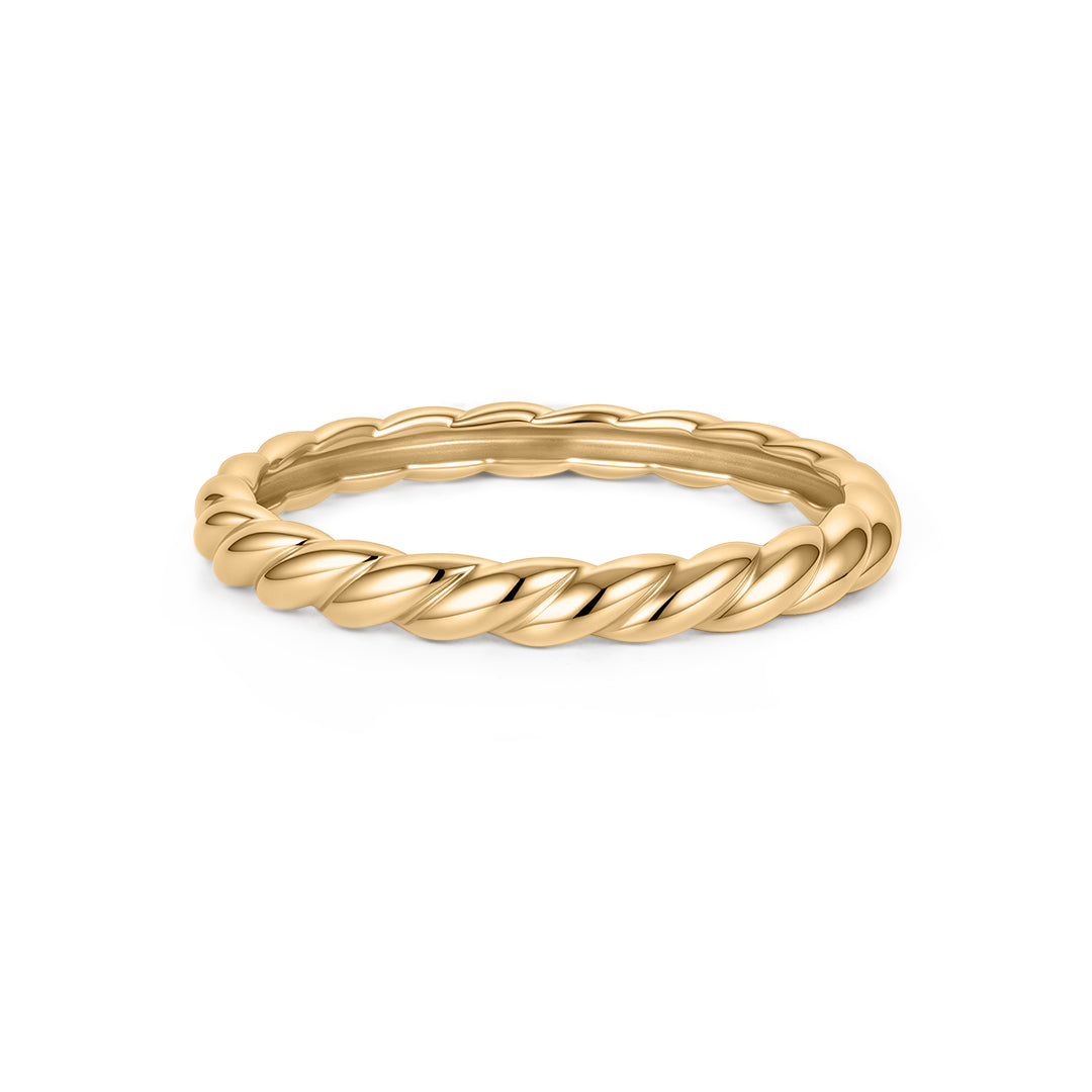 Twisted Rope Gold Band