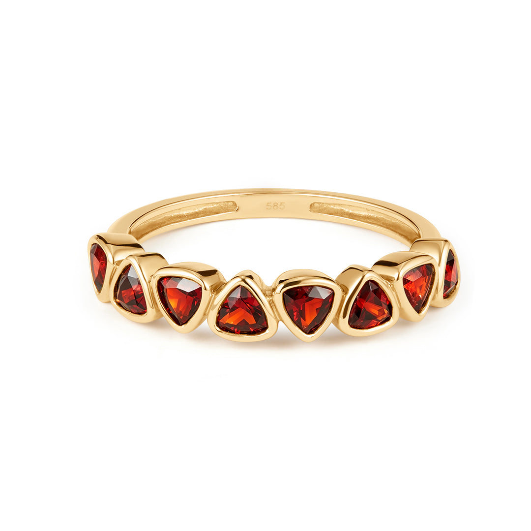 Trillion Birthstone Lab-Grown Diamond Eternity Band