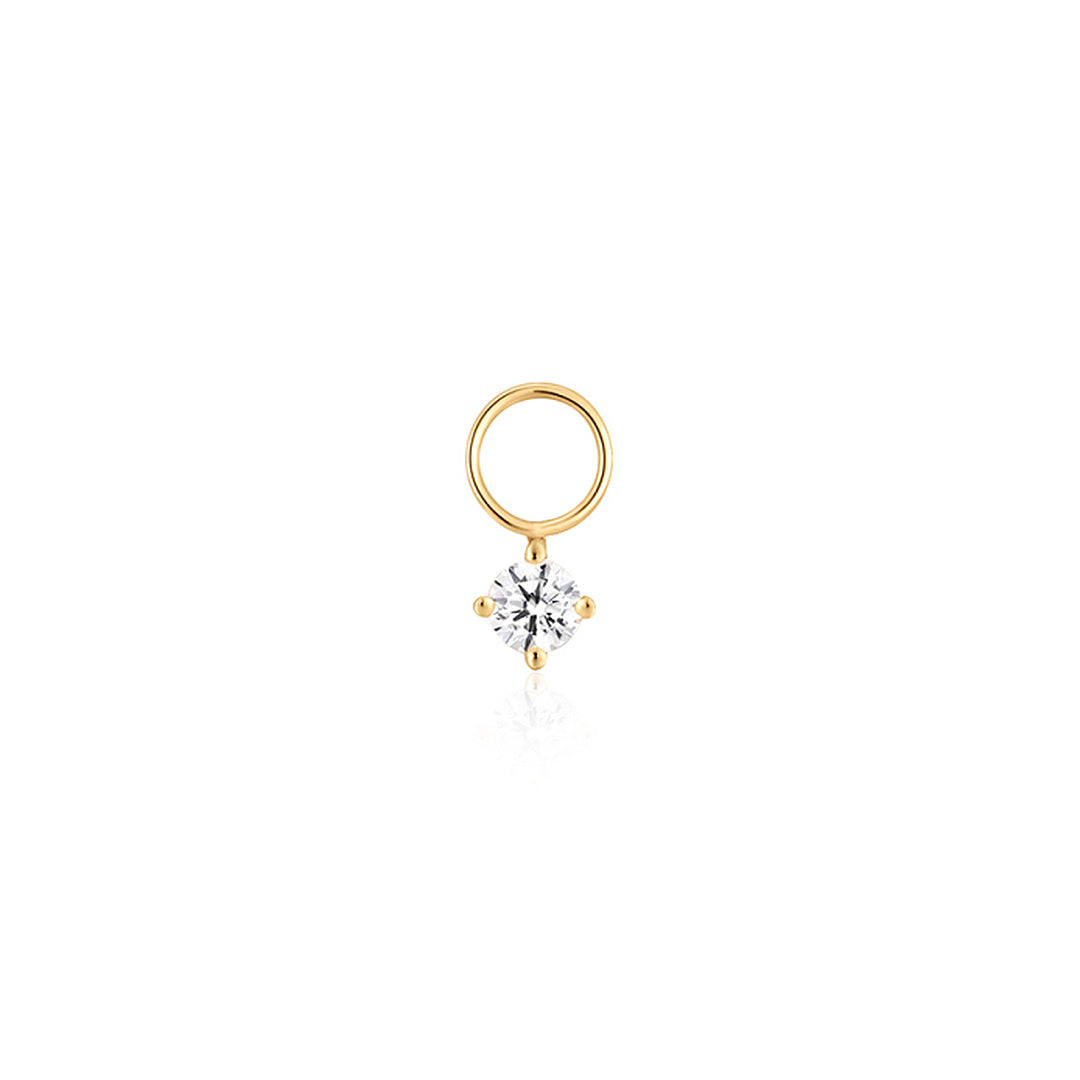 2.8MM Natural Diamond Solitaire Huggie Charm