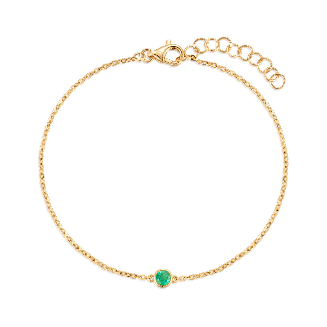 Classic Emerald Charm Bracelet