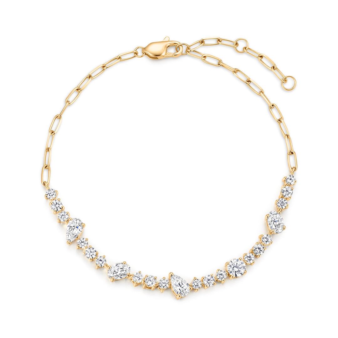 Lab-Grown Diamond Mixed-Cut Line Bracelet