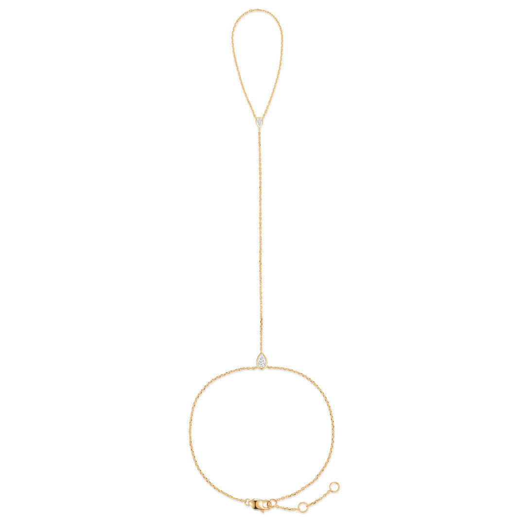 Pear Lab-Grown Diamond Hand Chain