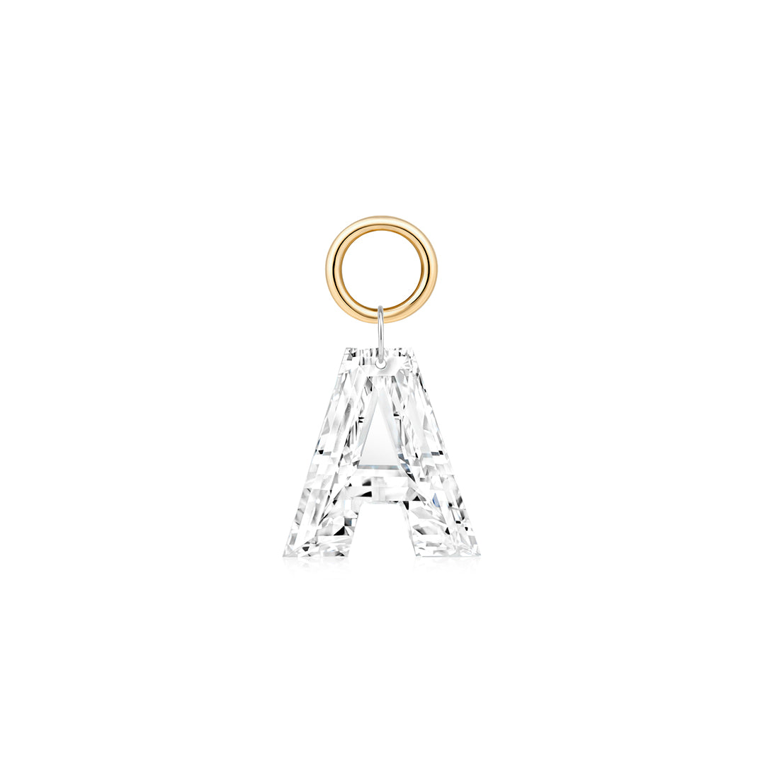 Fancy-Cut Lab-Grown Diamond Initial Charm