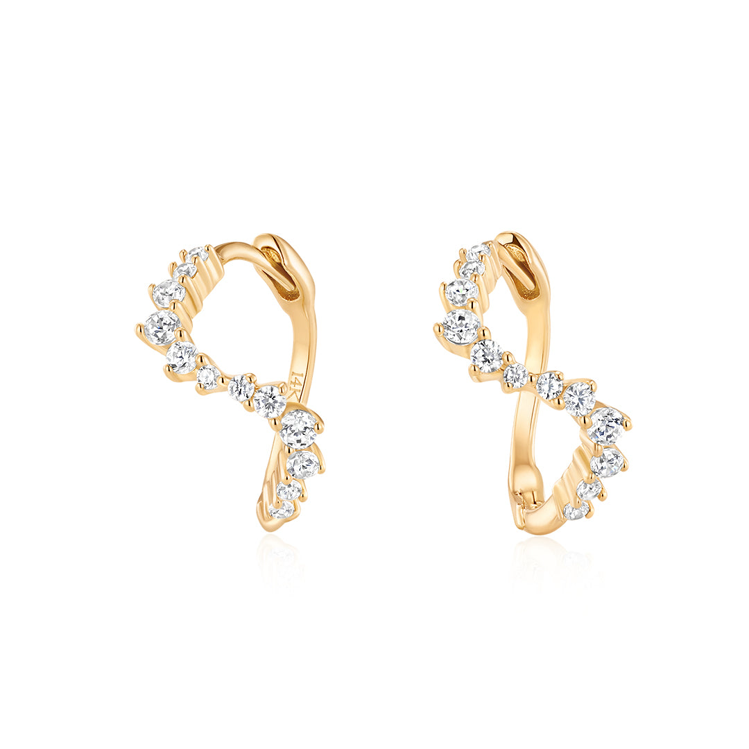 Lab-Grown Diamond Interlaced Huggie Earrings