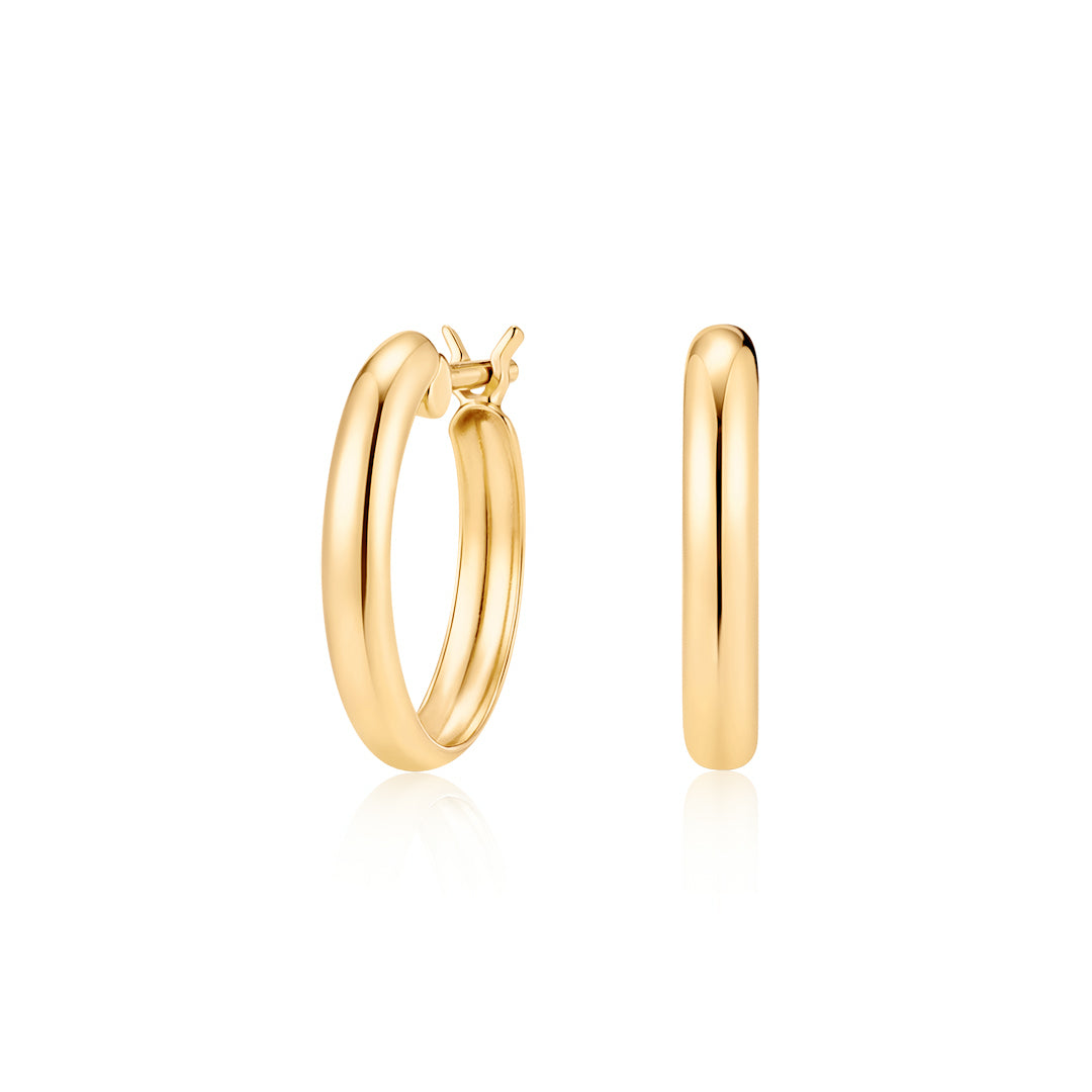 Classic Rounded Huggie Earrings