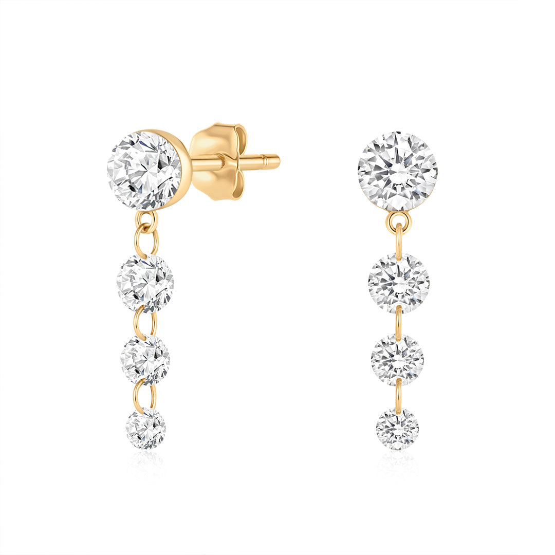 Lab-Grown Diamond Graduated Cascade Earrings
