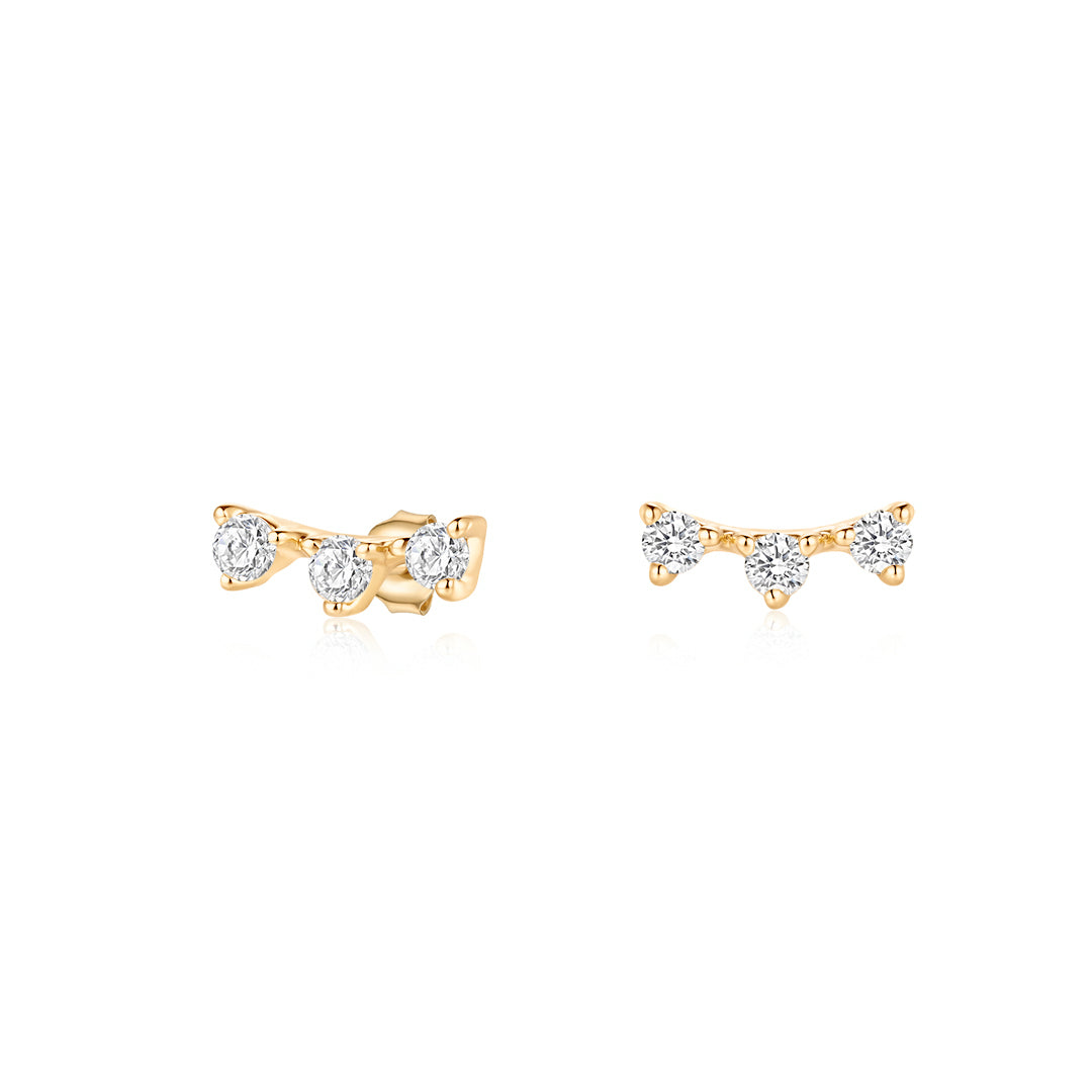 Lab-Grown Diamond Lace Curve Flat Back Piercing