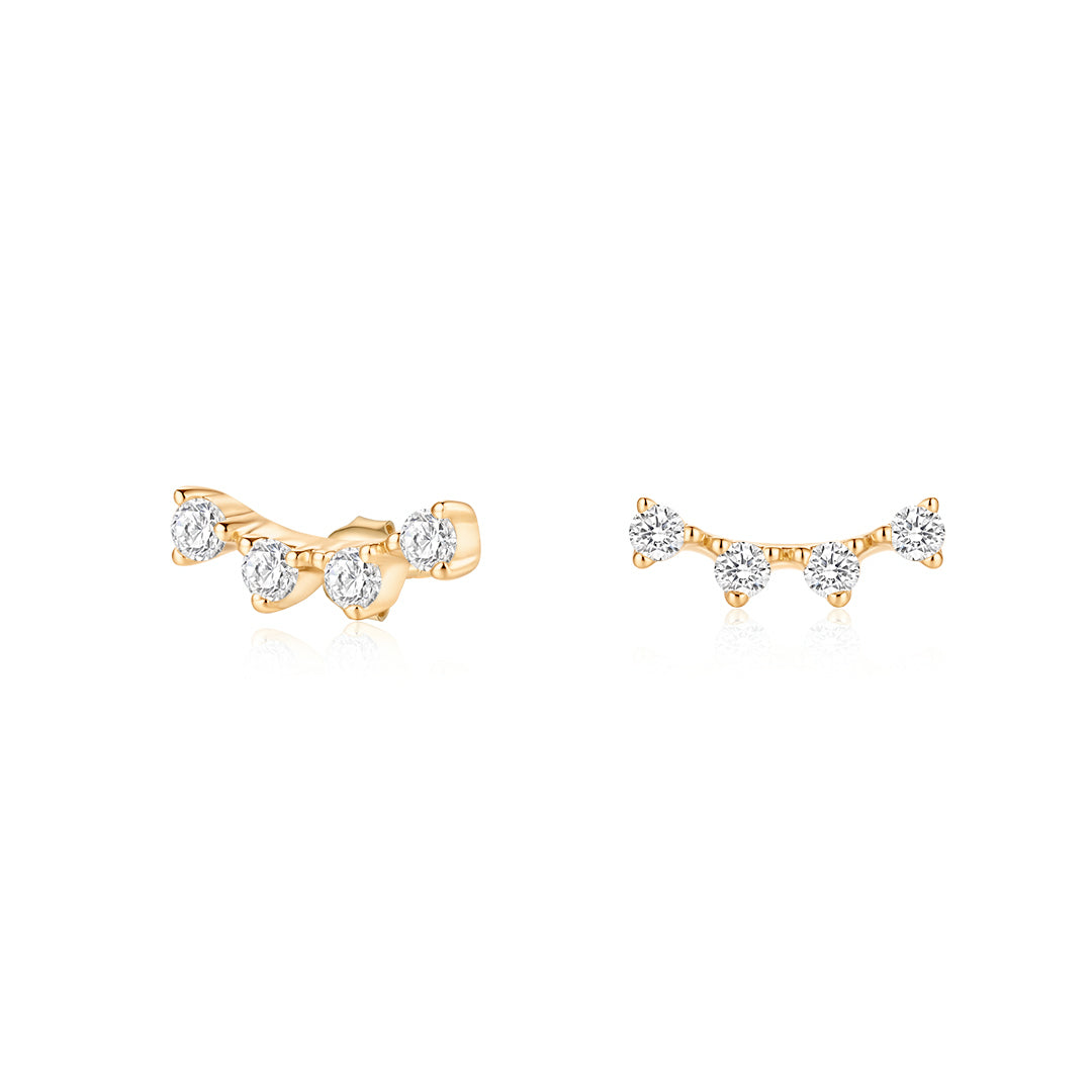 Lab-Grown Diamond Lace Arc Flat Back Piercing