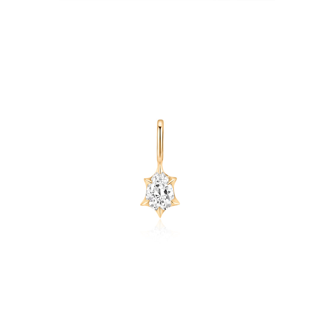 Pear Lab-Grown Diamond Sunburst Charm